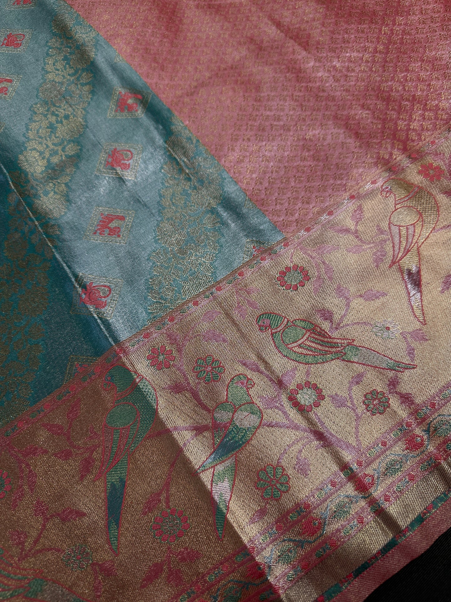 Semi Kanchi Pastel Silk Saree