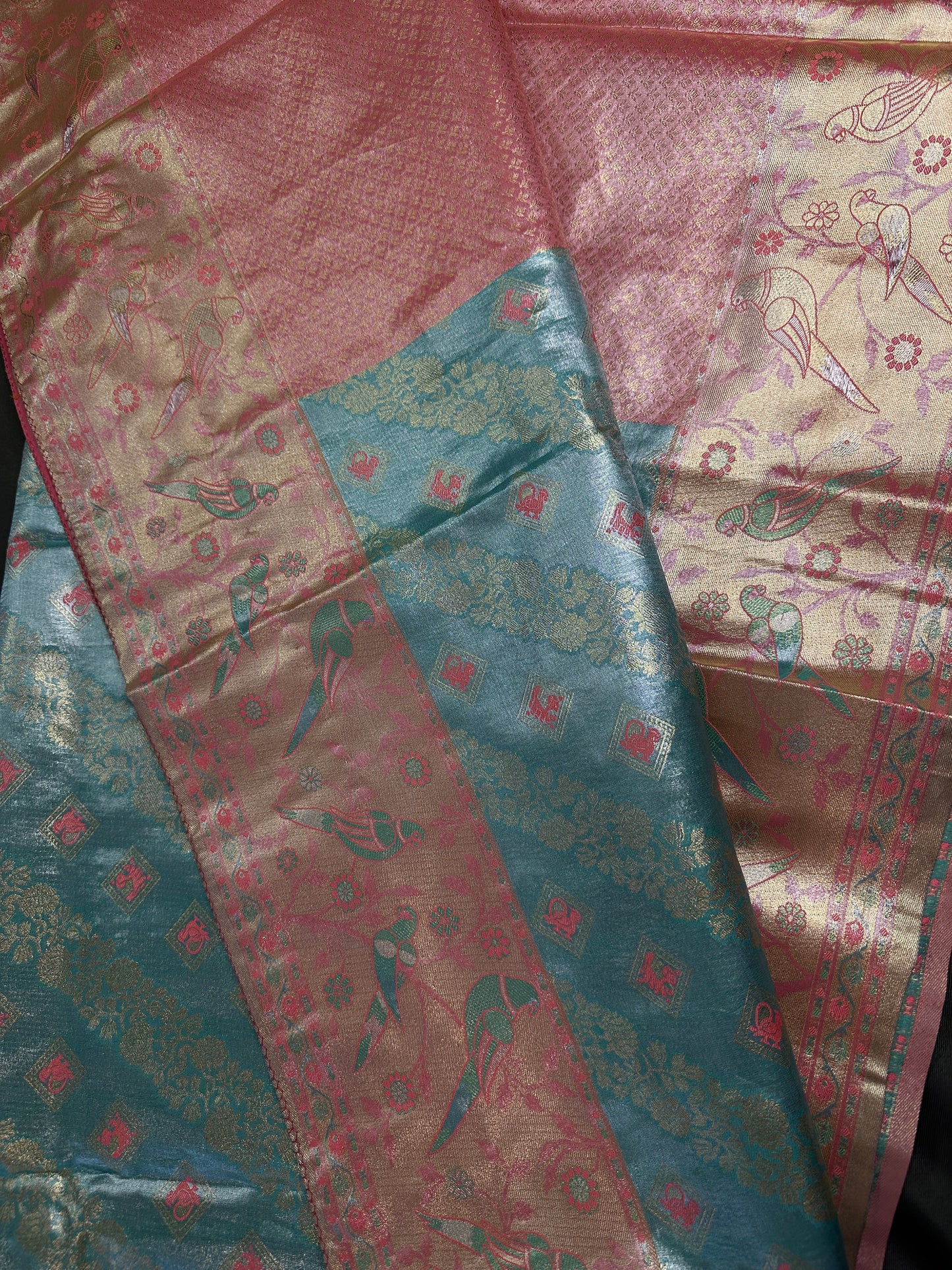 Semi Kanchi Pastel Silk Saree