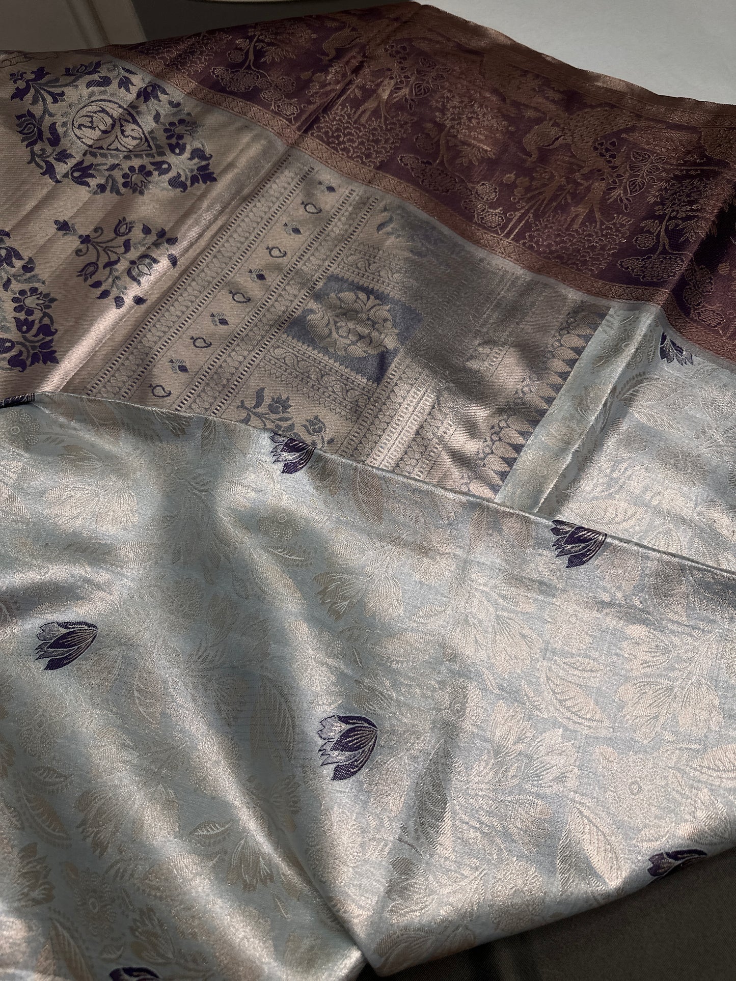 Semi Kanchi Pastel Silk Saree - 