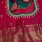 Semi Gadwal Silk Green Pink Saree