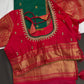 Semi Gadwal Silk Green Pink Saree