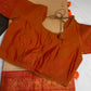 Paithani Silk Beige orange Saree - 
