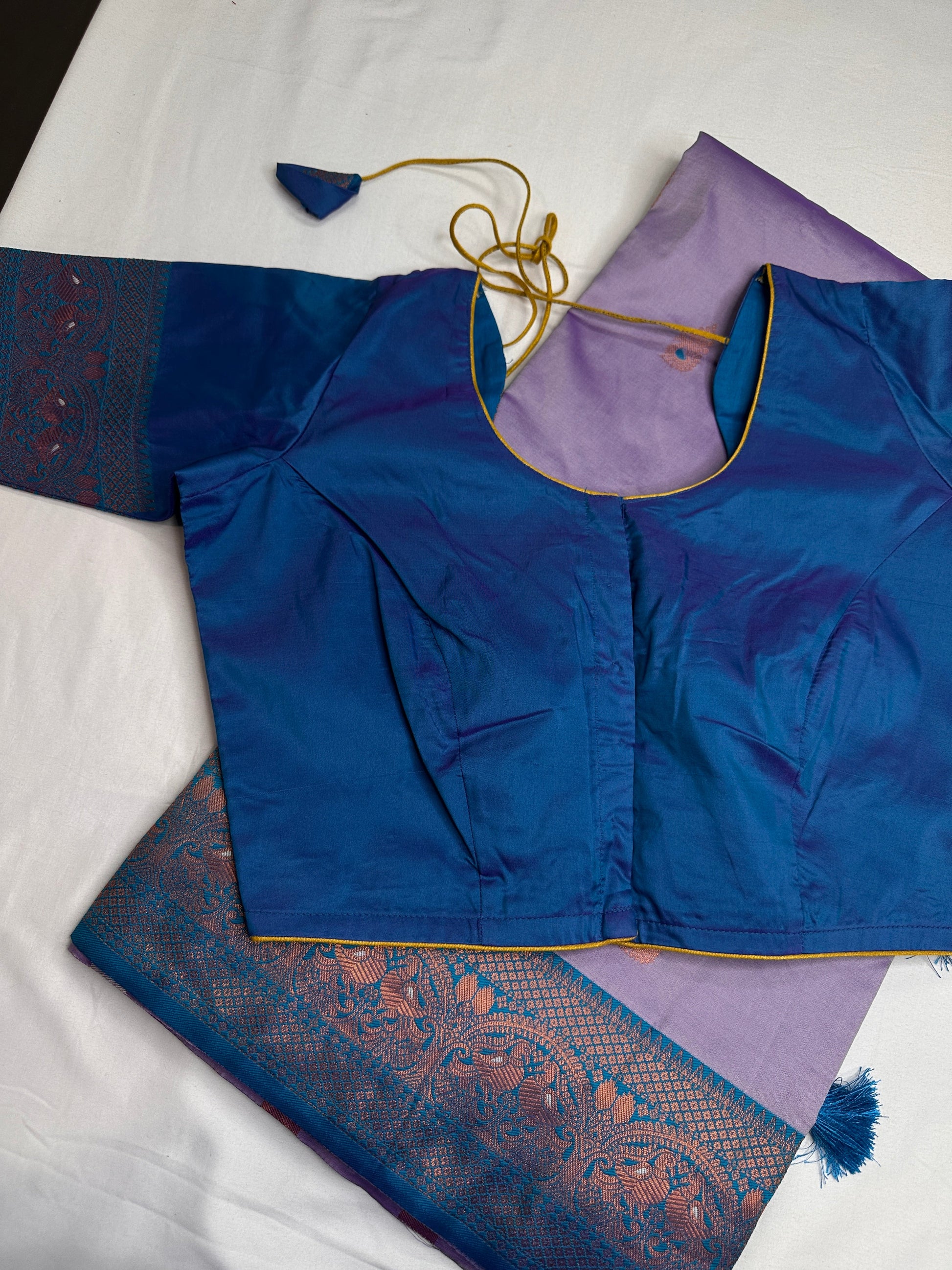 Lavender Purple Paithani Silk Saree - 