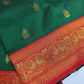 Green Red Paithani Silk Saree - 