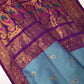 Blue Purple Paithani Silk Saree - 