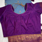 Blue Purple Paithani Silk Saree - 