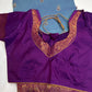 Blue Purple Paithani Silk Saree - 