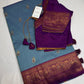 Blue Purple Paithani Silk Saree - 