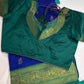 Blue Green Paithani Silk Saree - 