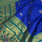 Blue Green Paithani Silk Saree - 