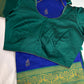 Blue Green Paithani Silk Saree - 