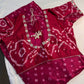 Bandhani Bhandej Pink Modal Silk Saree - 