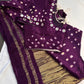Bandhani Bhandej Purple Modal Silk Saree - 