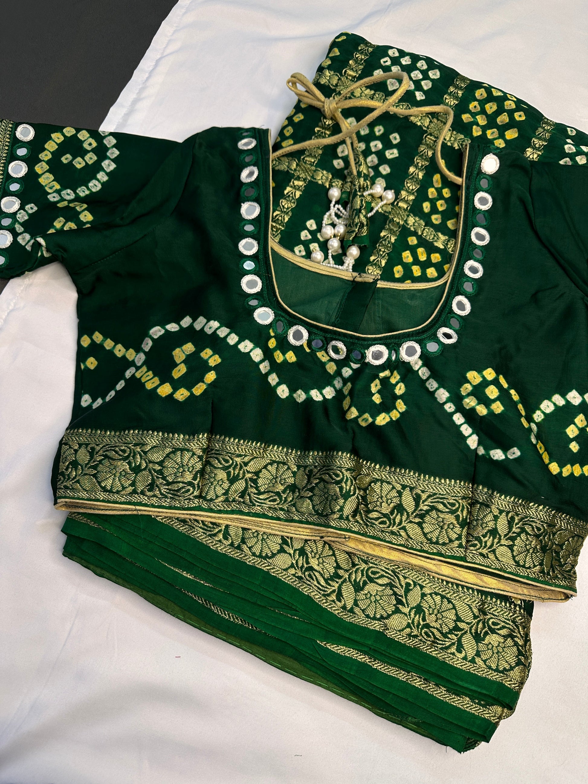 Bandhani Bhandej Gharchola Modal Silk Saree - 