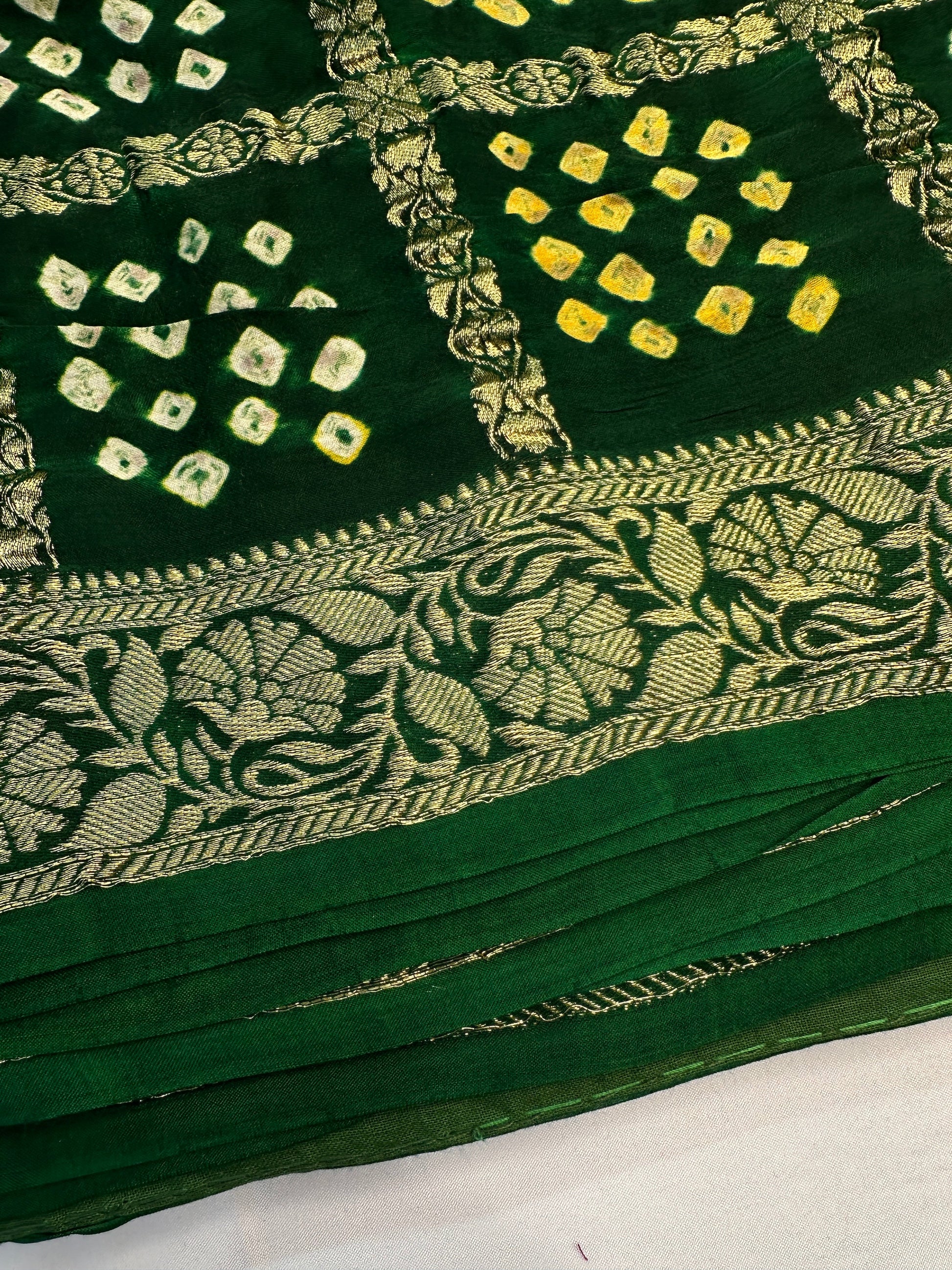 Bandhani Bhandej Gharchola Modal Silk Saree - 