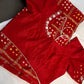 Bandhani Bhandej Gharchola Modal Silk Red Saree - 