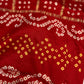 Bandhani Bhandej Gharchola Modal Silk Red Saree - 