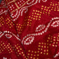 Bandhani Bhandej Gharchola Modal Silk Red Saree - 