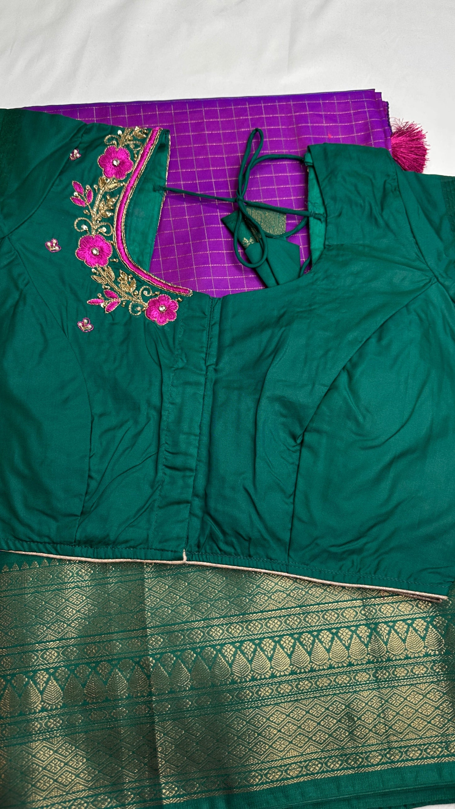 Semi Gadwal Silk Purple Saree - 