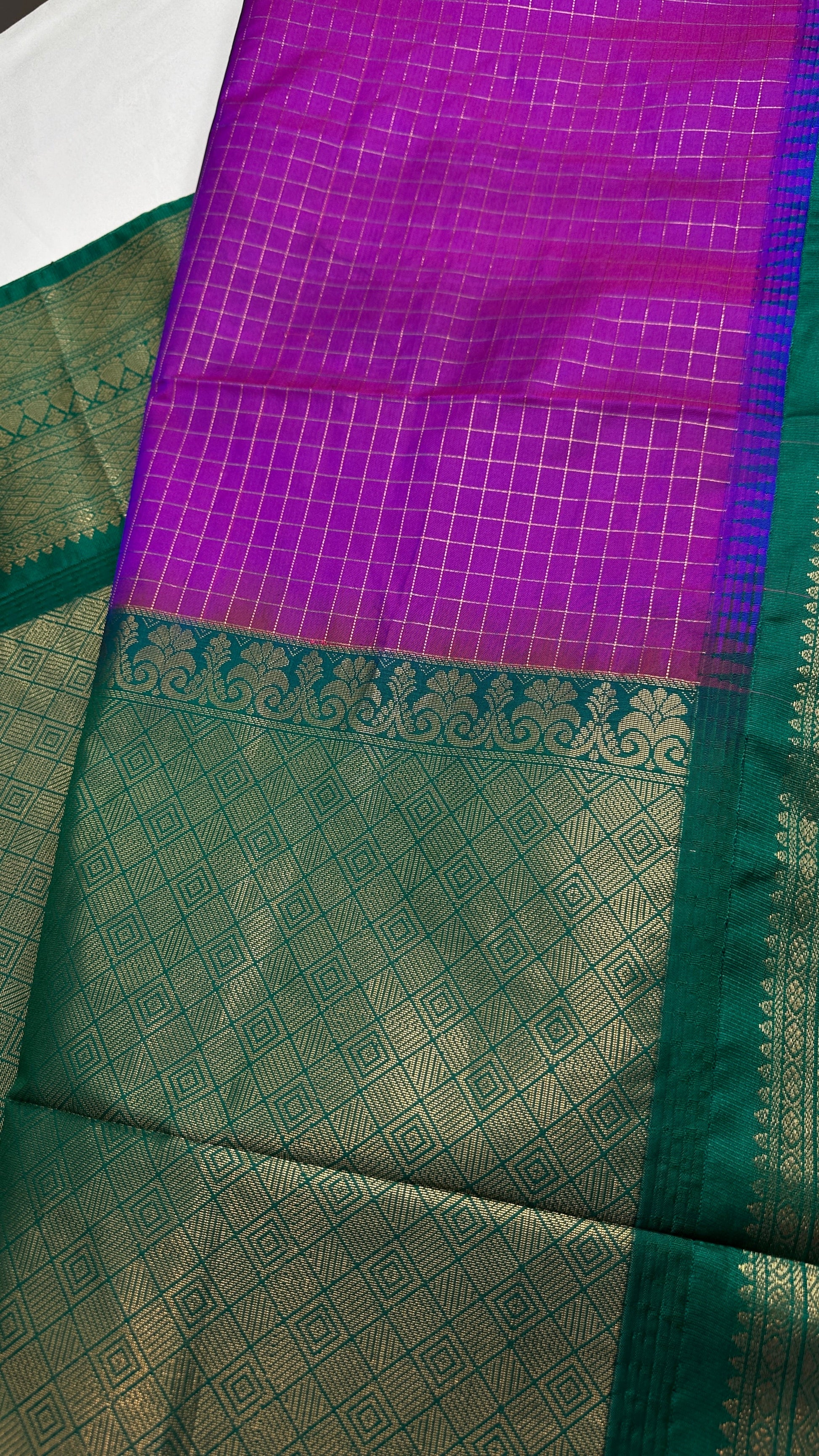 Semi Gadwal Silk Purple Saree - 