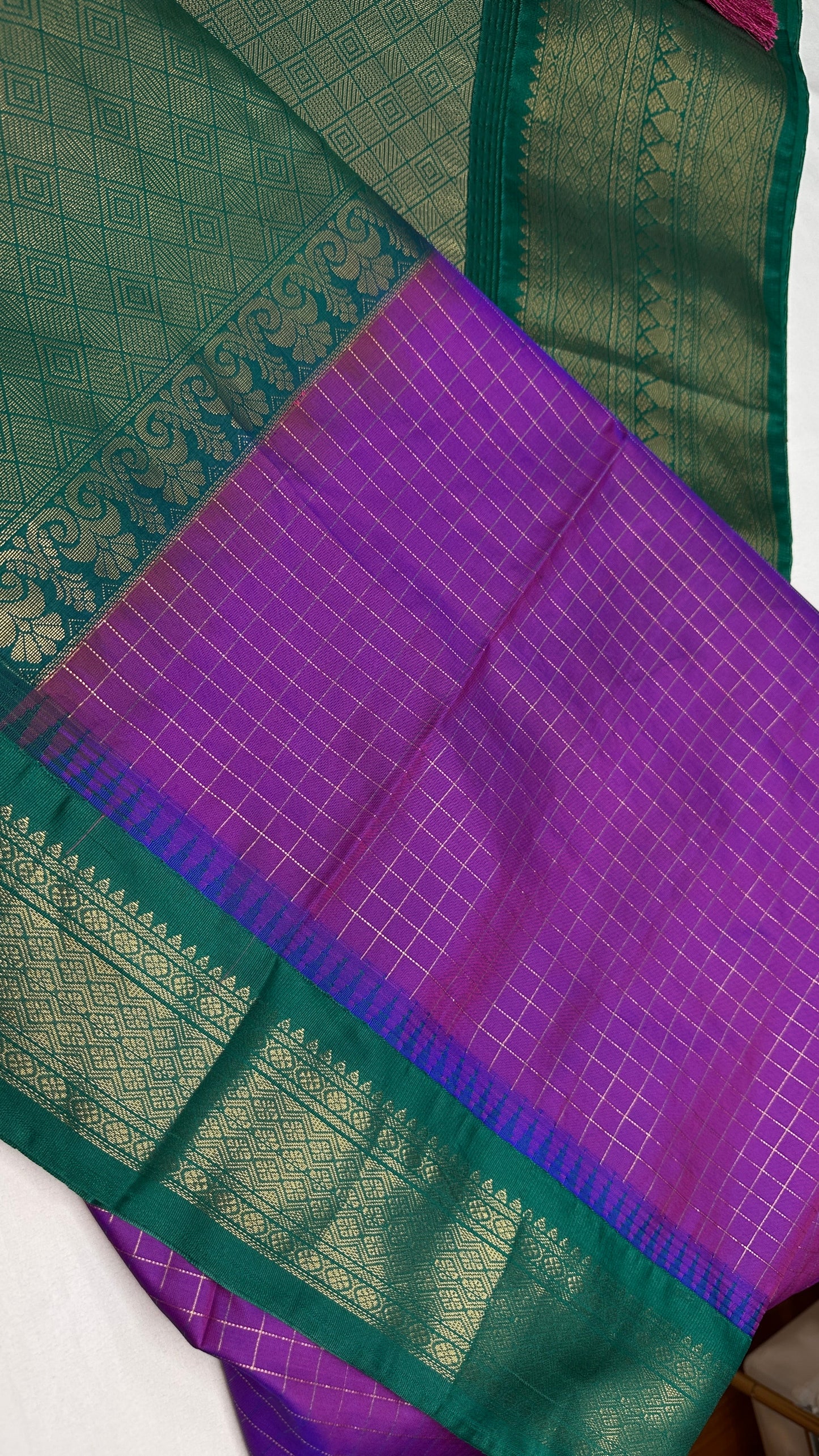 Semi Gadwal Silk Purple Saree - 