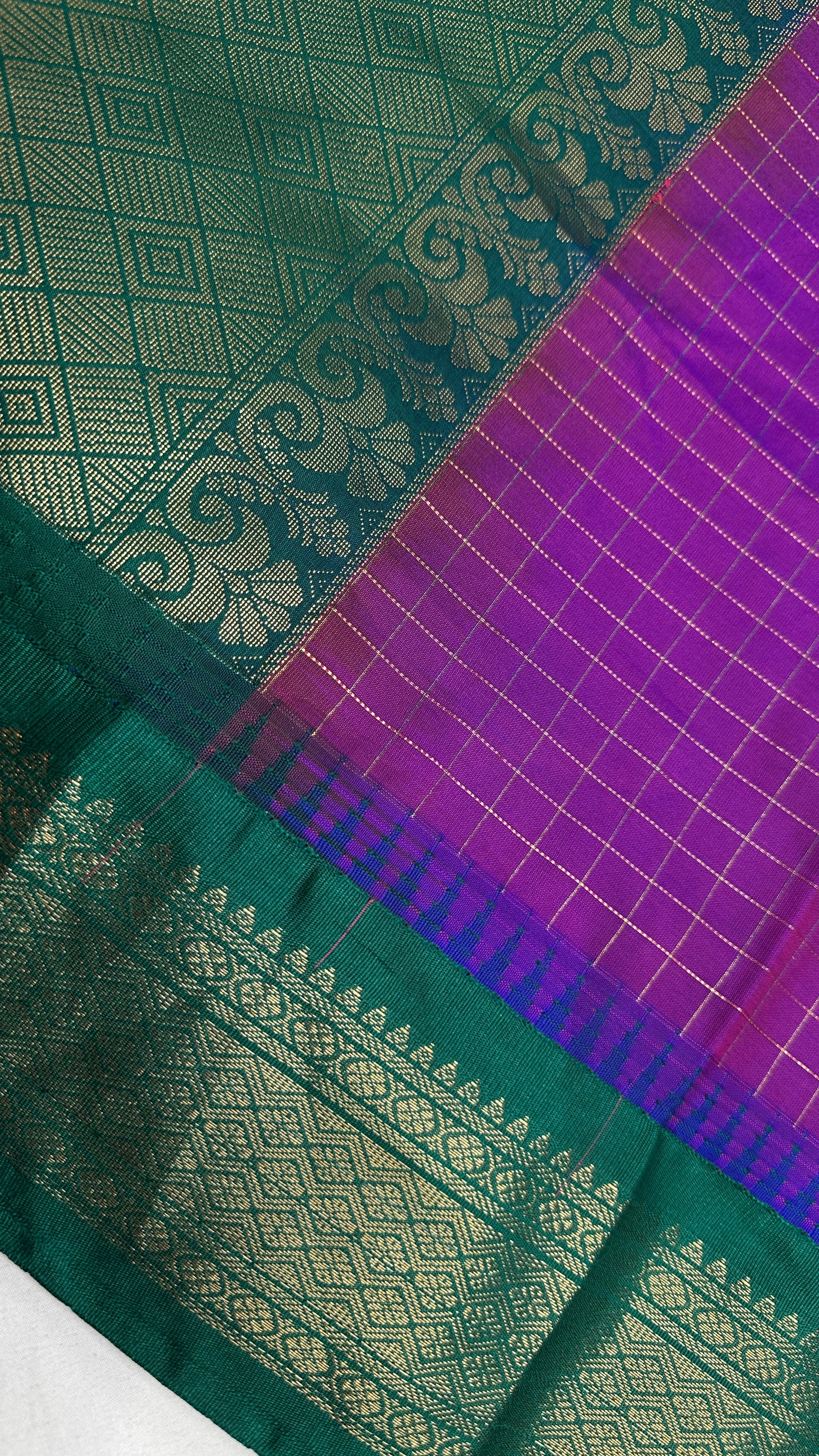 Semi Gadwal Silk Purple Saree - 