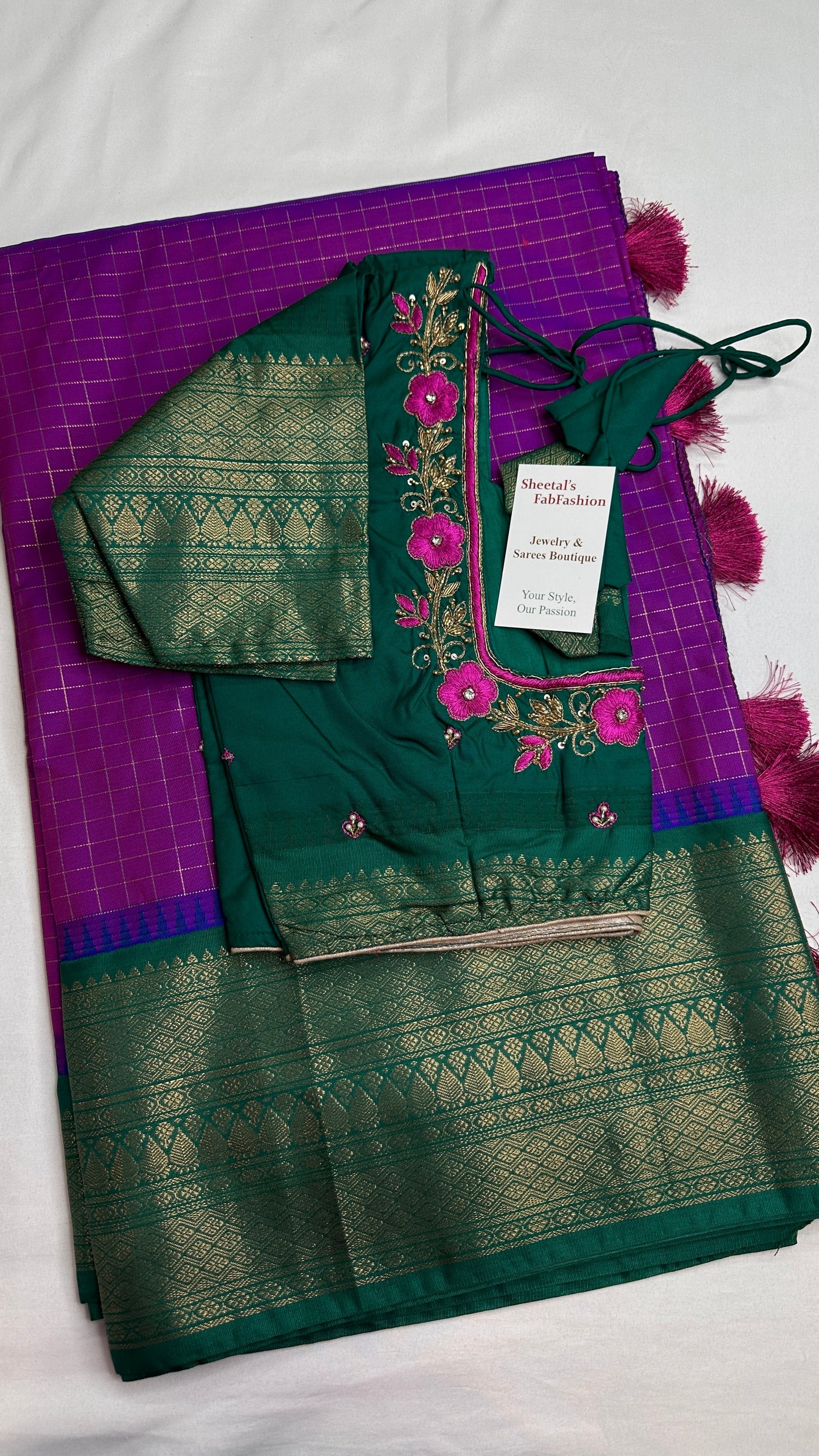 Semi Gadwal Silk Purple Saree - 