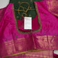 Check Semi Gadwal Silk Green Pink Saree - 