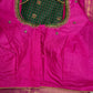 Check Semi Gadwal Silk Green Pink Saree - 