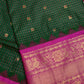 Check Semi Gadwal Silk Green Pink Saree - 