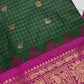 Check Semi Gadwal Silk Green Pink Saree - 