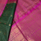 Check Semi Gadwal Silk Green Pink Saree - 