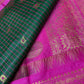 Check Semi Gadwal Silk Green Pink Saree - 