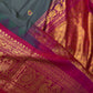 Check Semi Gadwal Silk Green Pink Saree - 
