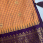 Mustard Purple Check Semi Gadwal Silk  Saree - 