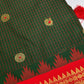 Green Red Check Semi Gadwal Silk  Saree - 
