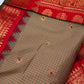Green Red Check Semi Gadwal Silk  Saree - 