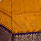 Check Semi Gadwal Silk Yellow Purple Saree - 