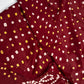 Bandhani Bhandej Maroon Red Modal Silk Saree - 