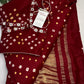 Bandhani Bhandej Maroon Red Modal Silk Saree - 