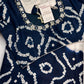 Bandhani Bhandej Half and Half White Blue modal Silk Saree - 