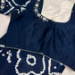 Bandhani Bhandej Half and Half White Blue modal Silk Saree - 