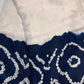 Bandhani Bhandej Half and Half White Blue modal Silk Saree - 