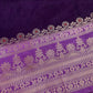 Purple Raw Mango Light Weight Silk Saree - 