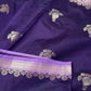 Purple Raw Mango Light Weight Silk Saree - 