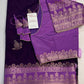 Purple Raw Mango Light Weight Silk Saree - 