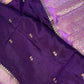 Purple Raw Mango Light Weight Silk Saree - 