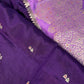 Purple Raw Mango Light Weight Silk Saree - 