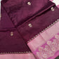 Purple Raw Mango Light Weight Silk Saree - 