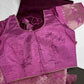 Purple Raw Mango Light Weight Silk Saree - 